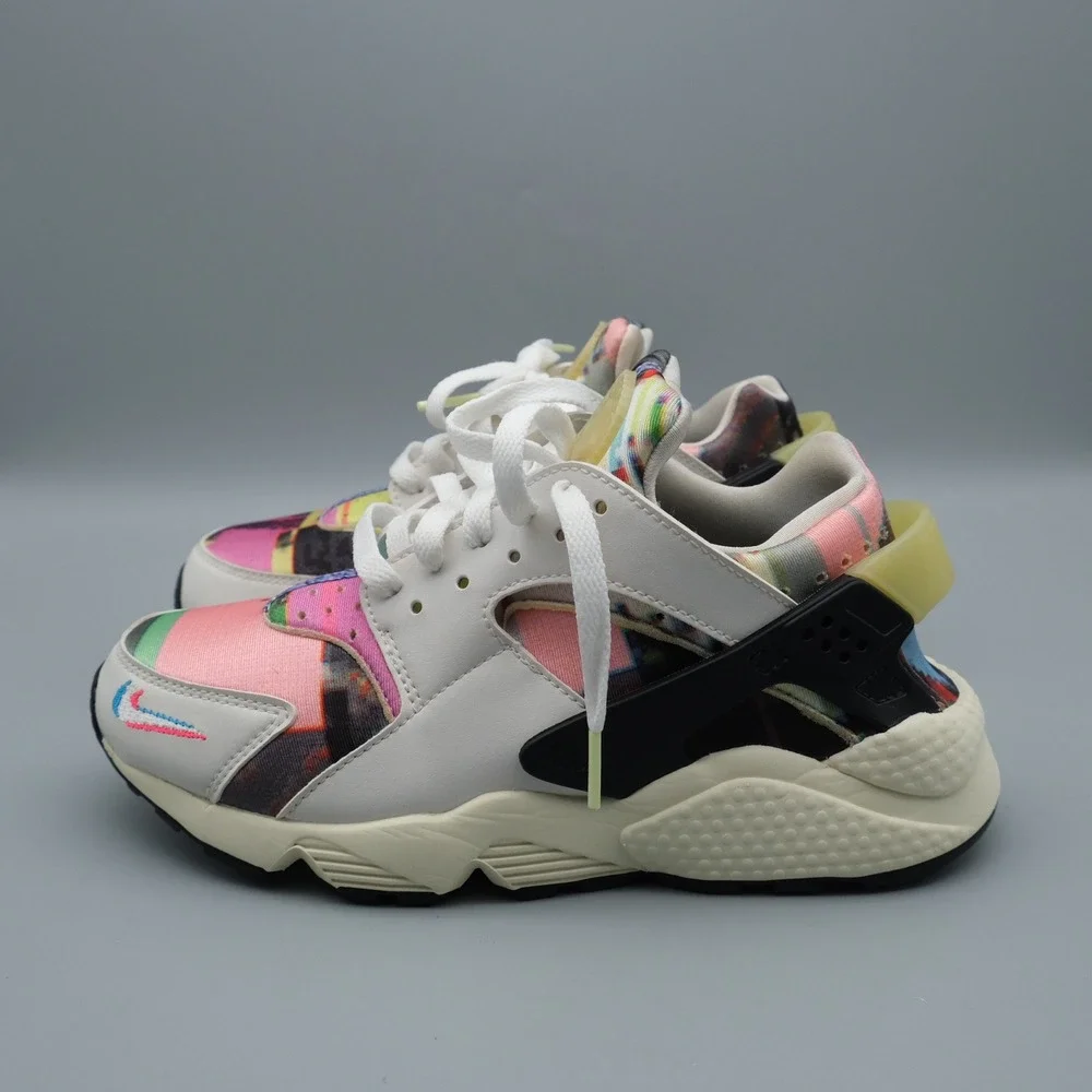 Nike Air Huarache Women Multi Glitch Print Streetwear Sneaker 8 DX3264-902